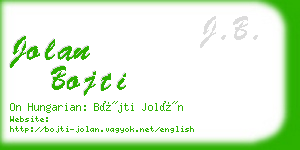 jolan bojti business card